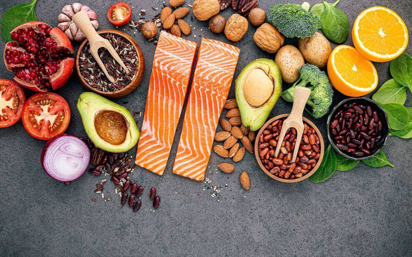 Ingredients For The Healthy Foods Selection .the Concept Of Hea